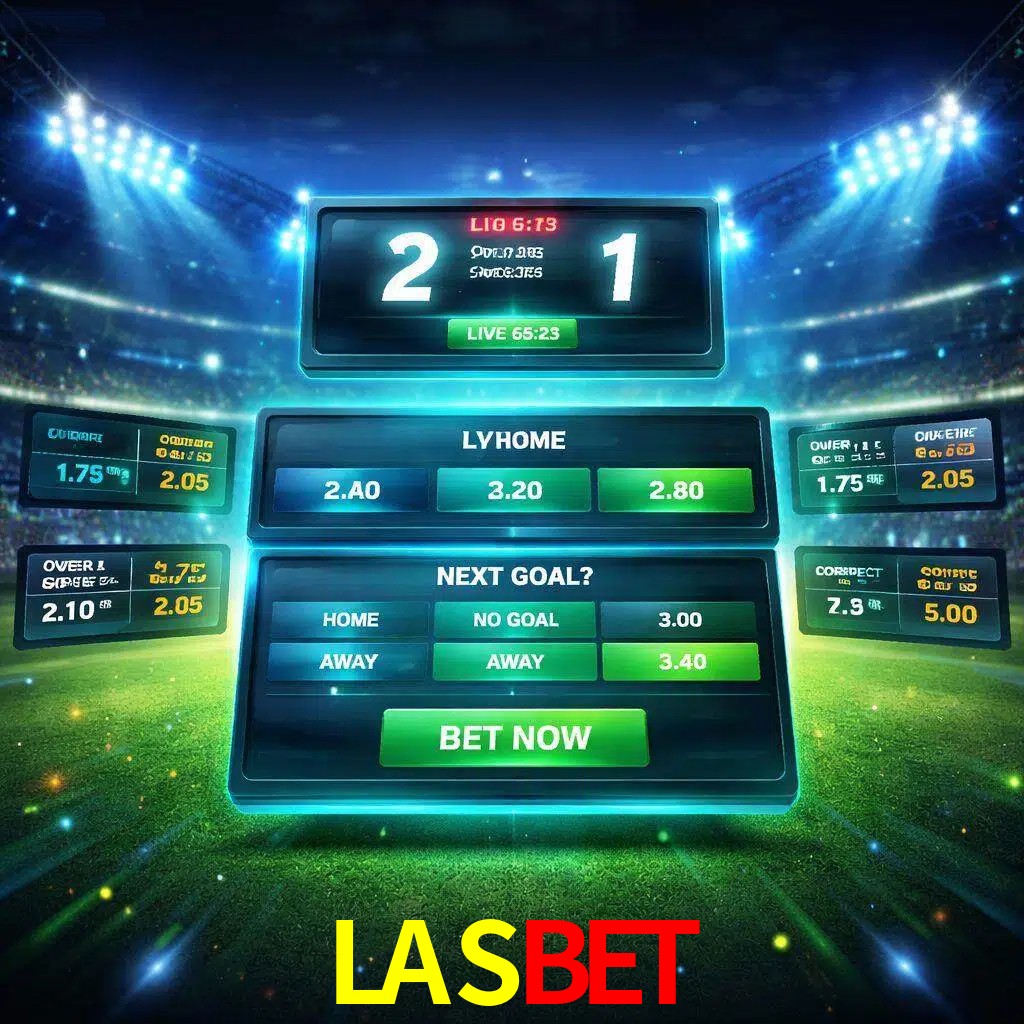 Vista de apuestas en vivo LASBET durante un partido en curso