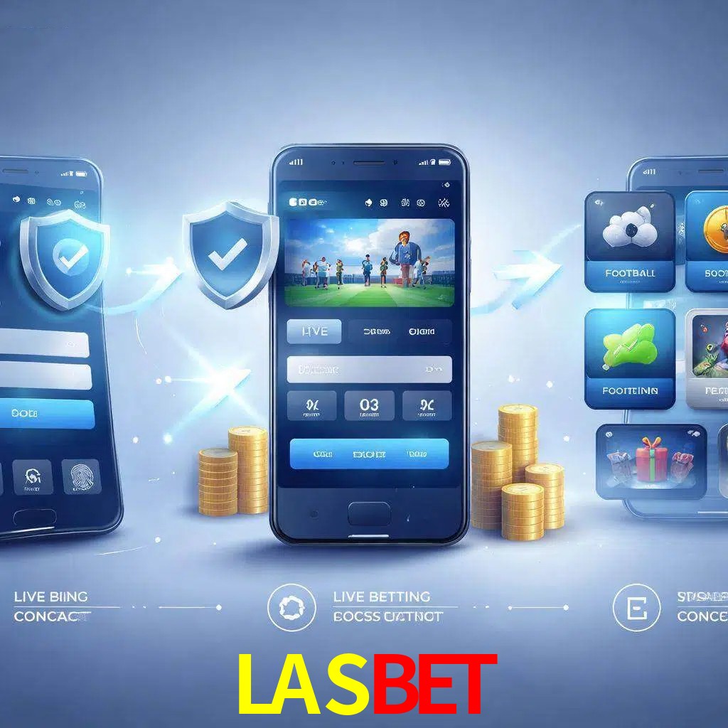 Pasos de acceso a la app LASBET en pantalla de teléfono móvil